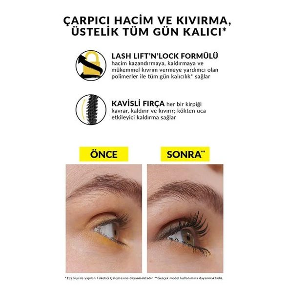 WonderCurl Hacim, Kıvırma & Kaldırma Etkili Maskara - Resim 2