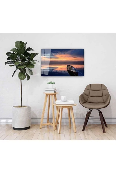 Kayık Cam Tablo 4mm Dayanıklı Temperli Cam - Resim 2