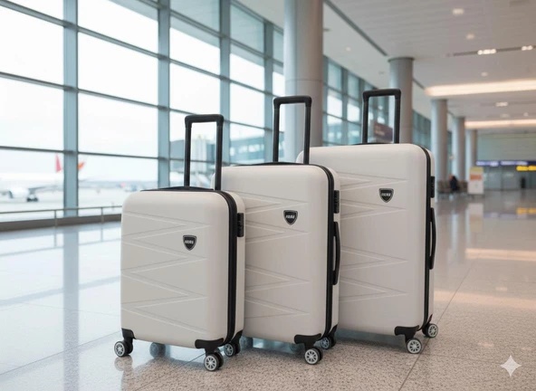 Yefa Valiz Yefa Dayanıklı Unisex 4 Tekerlekli 3'lü Set Plastik Valiz Seti ürün görseli