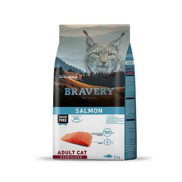 Bravery Somon Balıklı Kısırlaştırılmış Kedi Maması 2 Kg ürün görseli 1