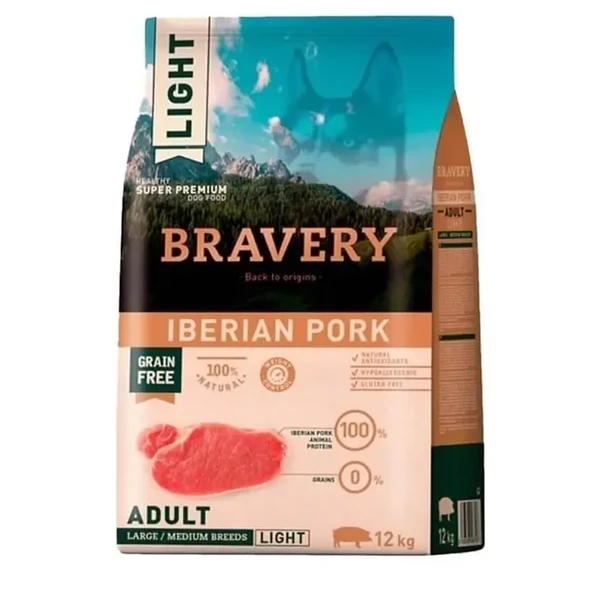 Bravery Iberian Pork Medium/Large Light Köpek Maması 12Kg ürün görseli 1