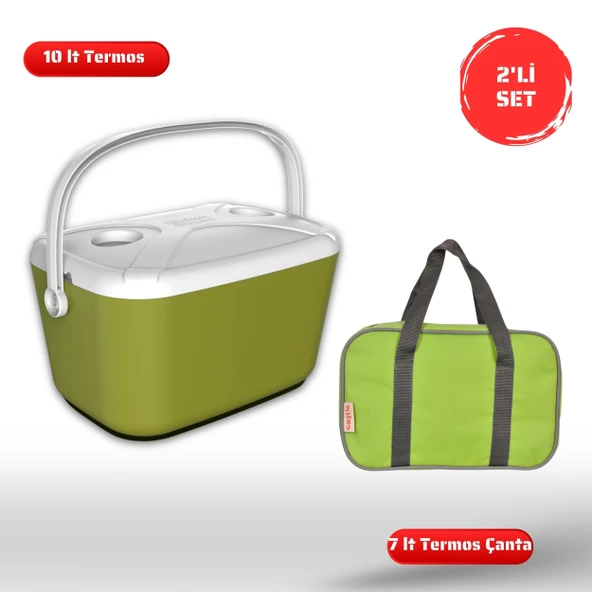 Buzluk Termos  Set-10 Lt Buzzy Buzluk Termos (1180 Cooler Box)+ 7 Lt İzolasyonlu Çanta ürün görseli