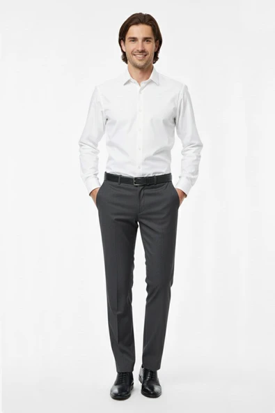 Erkek Regular Fit  Kumaş Pantolon Likra Kumaş BGL-ST05030 - Resim 2