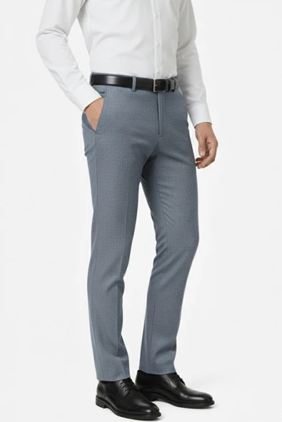 Erkek Regular Fit  Kumaş Pantolon Likra Kumaş BGL-ST05034 - Resim 9