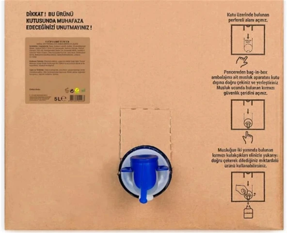 Manolya Çiçeği 5lt Doğal Zeytinyağlı Sıvı Sabun  Bag in Box ürün görseli 1