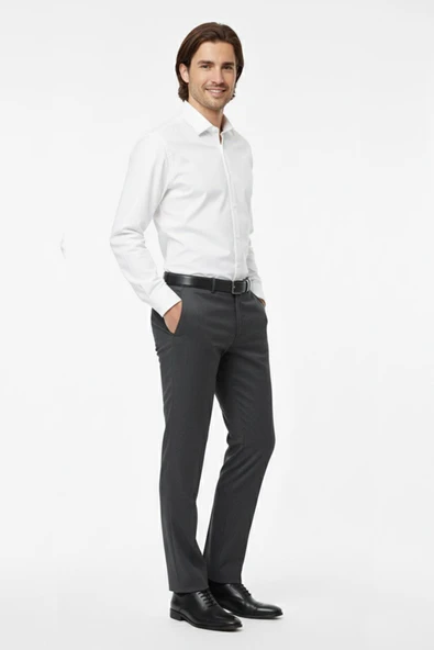 Erkek Regular Fit  Kumaş Pantolon Likra Kumaş BGL-ST05030 - Resim 4