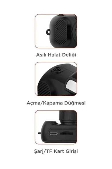 Cmr-37 Mini Dijital Video Fotoğraf Makinesi Kamera Siyah - Resim 5
