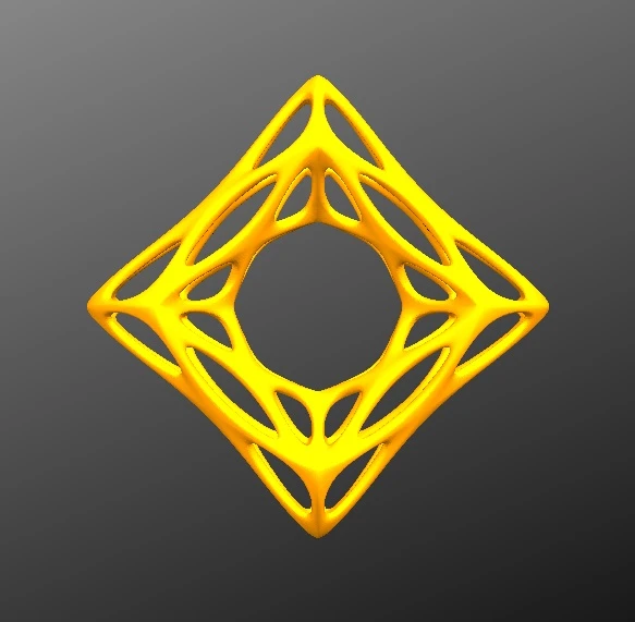 Byr organik kare kolye (Plastik Aparattır!!!) 3D ürün görseli 1