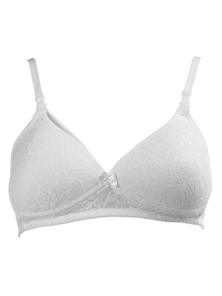 Sema Baby Dantelli Emzirme Sütyen Beyaz 90 Beden ürün görseli 1