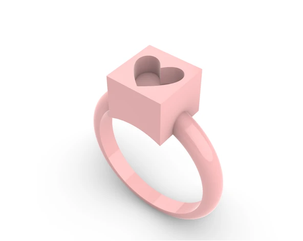 Byr Küp Kalp Yüzük (Plastik Aparattır!!!) 3D ürün görseli