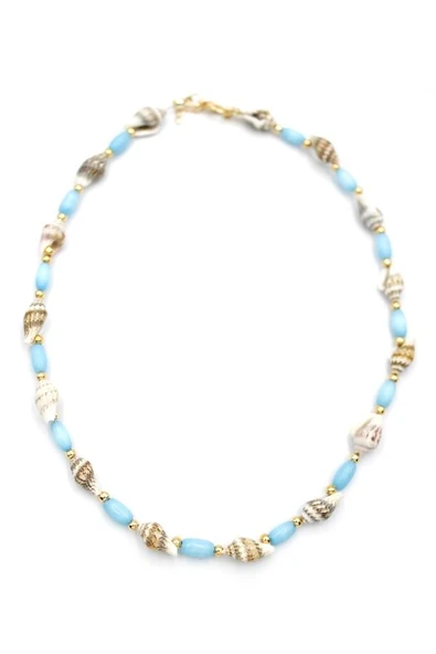 Deniz Kabuğu Kolye - Turkuaz ürün görseli 1