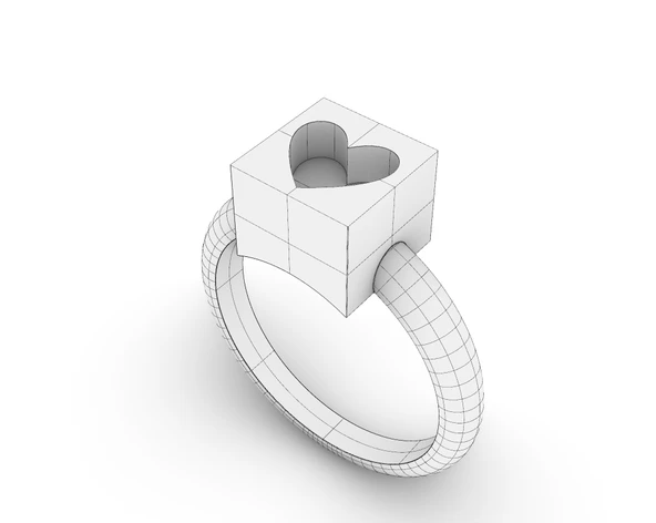 Byr Küp Kalp Yüzük (Plastik Aparattır!!!) 3D - Resim 3