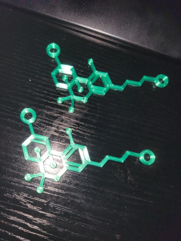 Byr Esrar THC Molekül Kolye Kolye (Plastik Aparattır!!!) 3D - Resim 4
