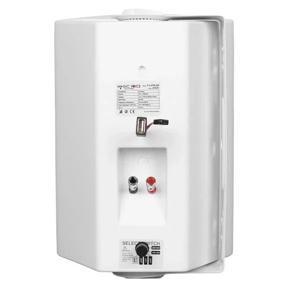 Magicvoice F-lhy6.5s 6.5" (16 Cm) Hat Trafolu Duvar Tipi Sütun Hoparlör (30w Rms / 200w Peak - Mp3 Usb Uyumlu) - Beyaz - Resim 3