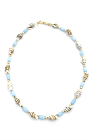 Deniz Kabuğu Kolye - Turkuaz - Resim 2