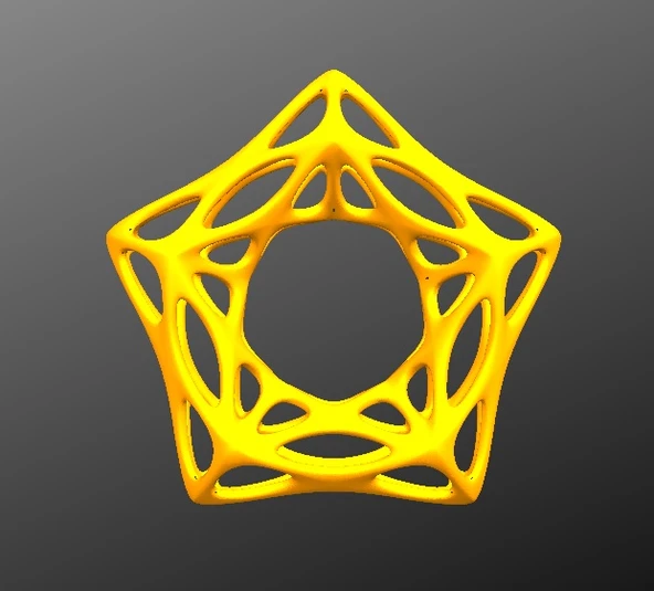 Byr organik beşgen kolye (Plastik Aparattır!!!) 3D ürün görseli