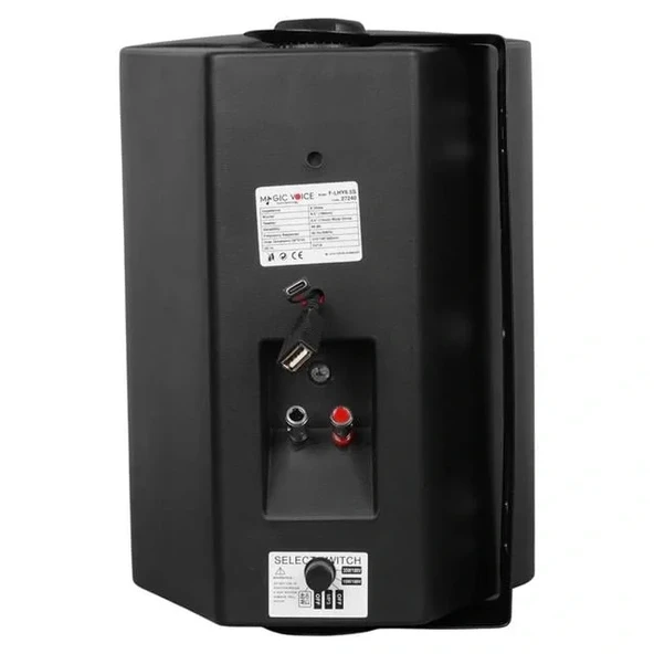 Magicvoice F-lhy6.5s 6.5" (16 Cm) Hat Trafolu Duvar Tipi Sütun Hoparlör (30w Rms / 200w Peak - Mp3 Usb Uyumlu) - Siyah - Resim 3