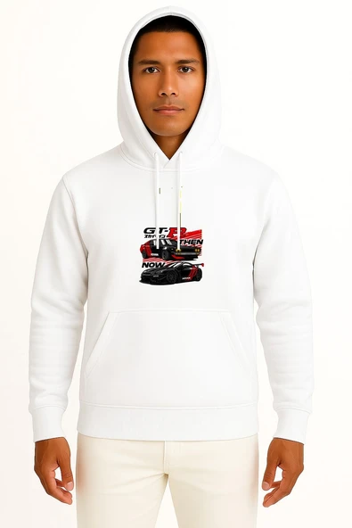 Kapüşonlu Nissan Gt-R R31 Ve R35 Advan Göğüs Baskılı Unisex Sweatshirt - Resim 5