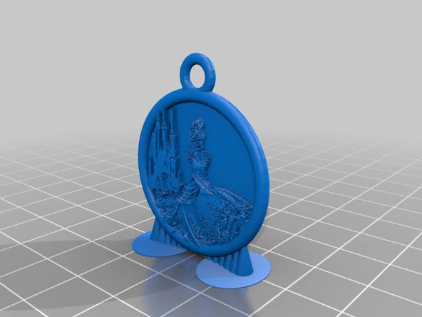 Byr Cinderella Litofan Kolye (Plastik Aparattır!!!) 3D - Resim 3