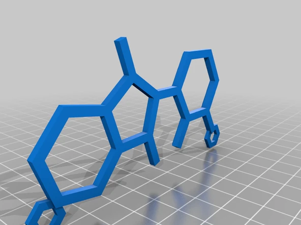 Byr Molekül Kolye - Thalidomide (Plastik Aparattır!!!) 3D - Resim 3