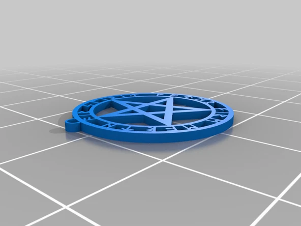 Byr RUNIC PENTACLES KOLYE (Plastik Aparattır!!!) 3D ürün görseli