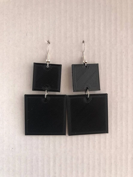 Byr Küpe kolye kare cuadrado aro (Plastik Aparattır!!!) 3D - Resim 2