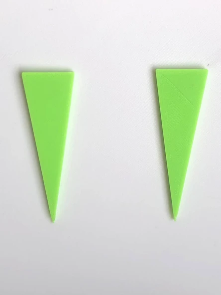 Byr Küpe Uzun üçgen kolye aros pendientes (Plastik Aparattır!!!) 3D - Resim 2