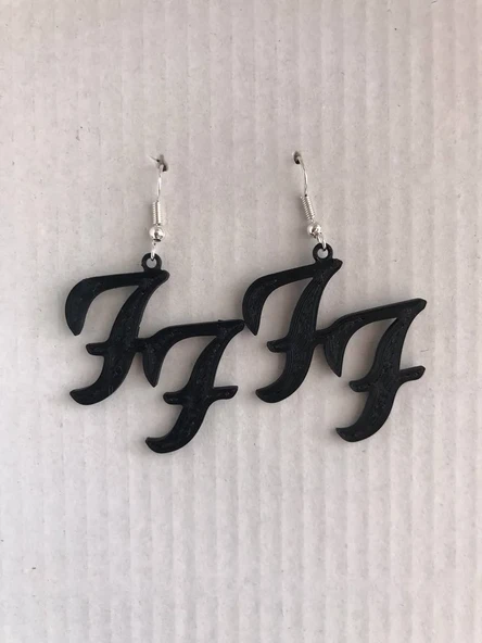 Byr Foo Fighters rock grubu küpe kolye (Plastik Aparattır!!!) 3D - Resim 2