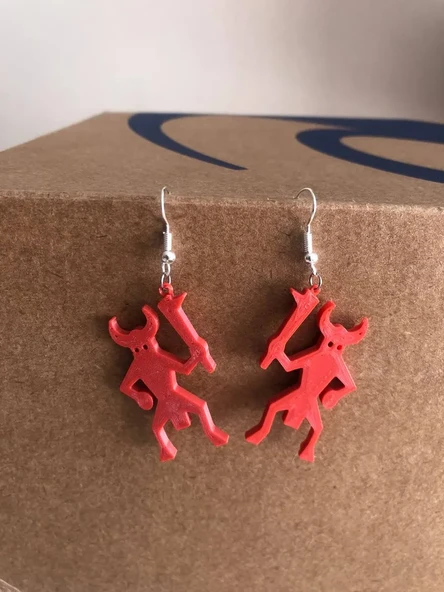 Byr Küpe Şeytan Şeytan kolye (Plastik Aparattır!!!) 3D - Resim 2