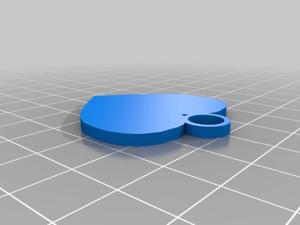 Byr Basit Kalp Kolye/Anahtarlık (Plastik Aparattır!!!) 3D ürün görseli 1