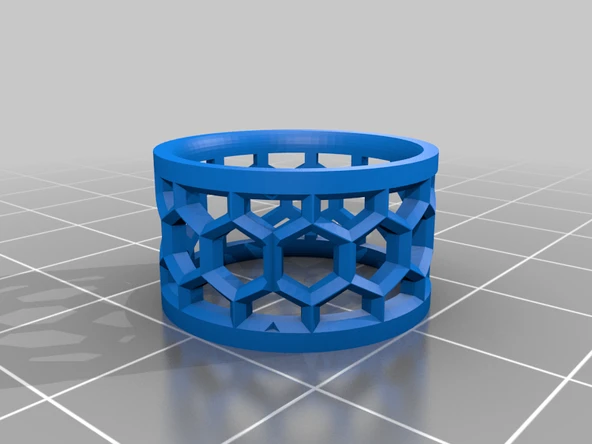 Byr erkek yüzük hexa gümüş döküm (Plastik Aparattır!!!) 3D ürün görseli