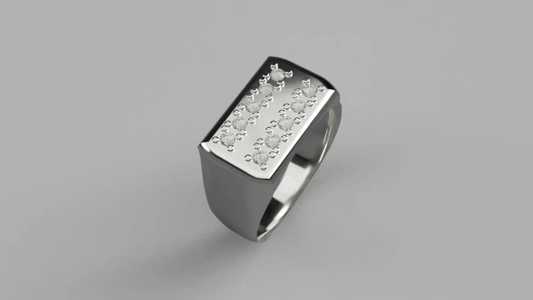 Byr Takı Yüzük 1.5 Rhinestones (Plastik Aparattır!!!) 3D - Resim 2