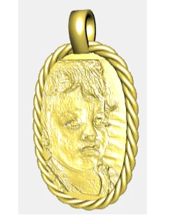 Byr Doku ile oval kolye (Plastik Aparattır!!!) 3D ürün görseli