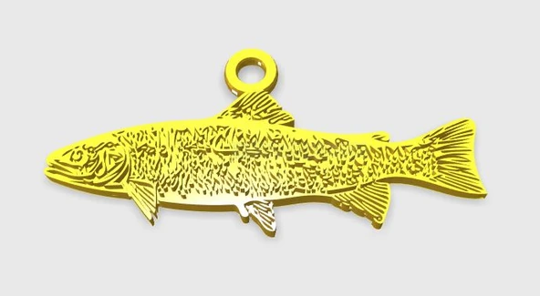 Byr Alabalık Kolye (Plastik Aparattır!!!) 3D - Resim 2