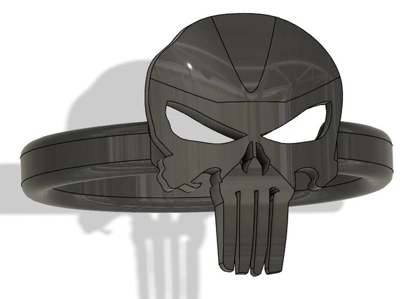 Byr Yüzük 2 Punisher Kafatası Kafatası (Plastik Aparattır!!!) 3D - Resim 4