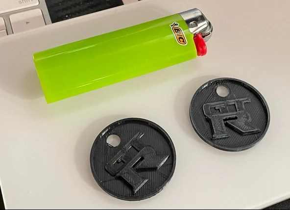 Byr GTR Anahtarlık Kolye (R35 Logosu) (Plastik Aparattır!!!) 3D - Resim 2