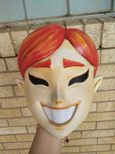 Byr Giyilebilir Cosplay: Mutlu Maske Satıcı Maskesi (Sadece Plastik Aparattır!!!) 3D - Resim 2