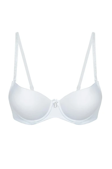Beyaz Hafif Destekli Sütyen - Resim 4