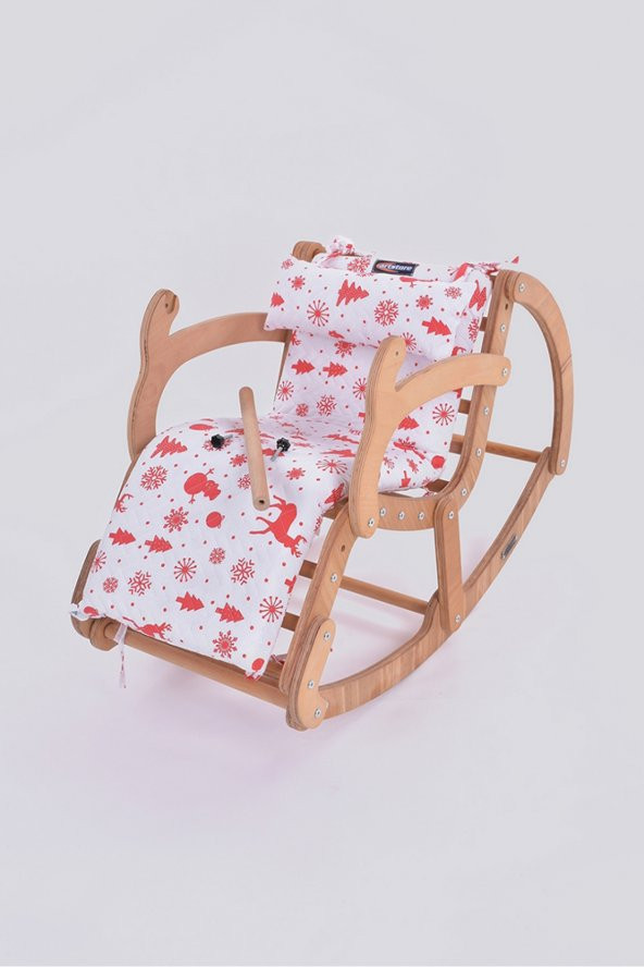 Sallanan Çocuk Sandalyesi, Çocuk Ürünleri Serisi / Kırmızı Kar Tanesi (Christmas Miracle Red)