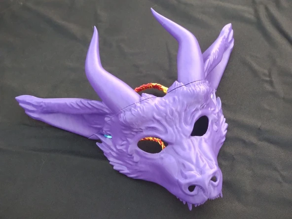 Byr Dragon Masquerade Maskeleri Yılı (Sadece Plastik Aparattır!!!) 3D - Resim 3