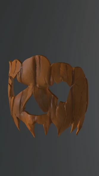 Byr Jack-O-Lantern Mask (Sadece Plastik Aparattır!!!) 3D - Resim 2