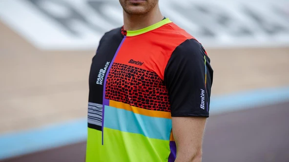 Santini PARIS ROUBAIX FORGER DES HEROES Erkek Teknik Spor Tişört RE499GLL22PRFDH - Resim 4