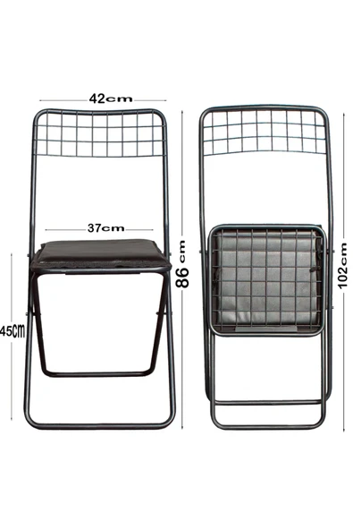 Nur Katlanır Sandalye, Ofis Balkon, Bahçe Katlanır Sandalyesi - Resim 4