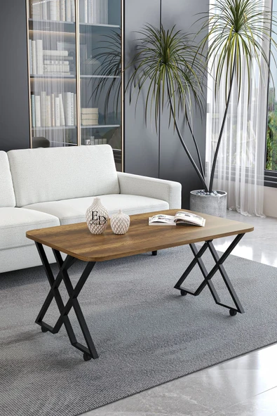 Orta Sehpa , Milano Tekerlekli Orta Sehpa , Siyah Metal - Barok Tabla ürün görseli