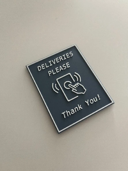 Byr Minimalizm Yüzük Kapı Zili işareti (Sadece Plastik Aparattır!!!) 3D - Resim 2