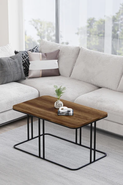 Orta Sehpa , Lyon Orta Sehpa , Siyah Metal - Barok Tabla ürün görseli