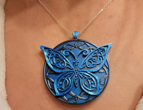 Byr Kelebek Kolye (Sadece Plastik Aparattır!!!) 3D ürün görseli