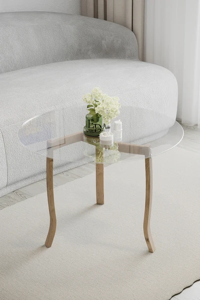 Orta Sehpa , Berlin Camlı Orta Sehpa Ceviz Ayak ürün görseli