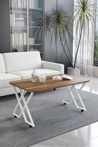 Orta Sehpa , Milano Tekerlekli Orta Sehpa , Beyaz Metal - Barok Tabla ürün görseli