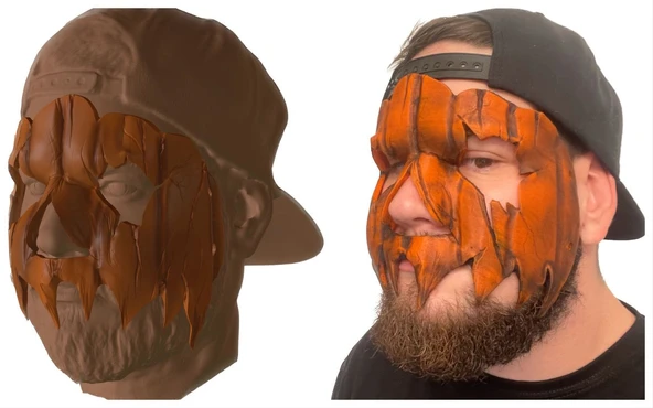 Byr Jack-O-Lantern Mask (Sadece Plastik Aparattır!!!) 3D ürün görseli